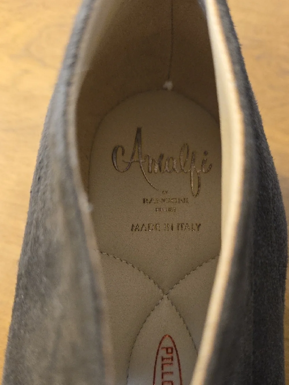 Amalfi Two-Tone Gray & Charcoal Suede Satin Lace-Up Flats